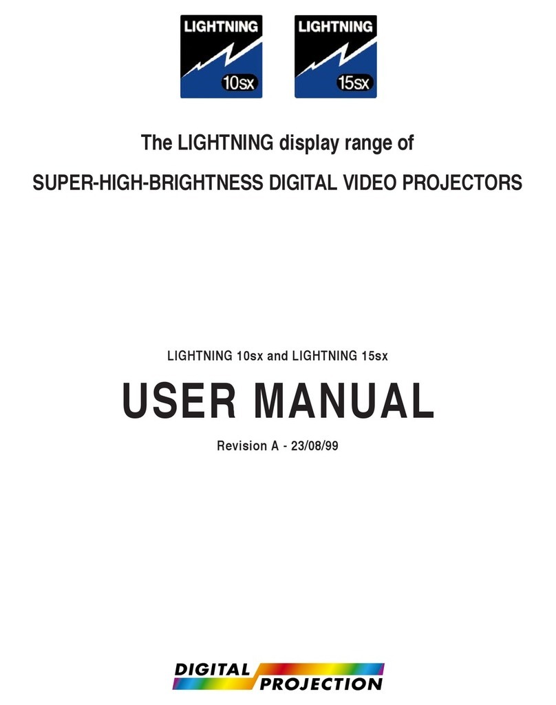 Digital Projection LIGHTNING 10sx user manual