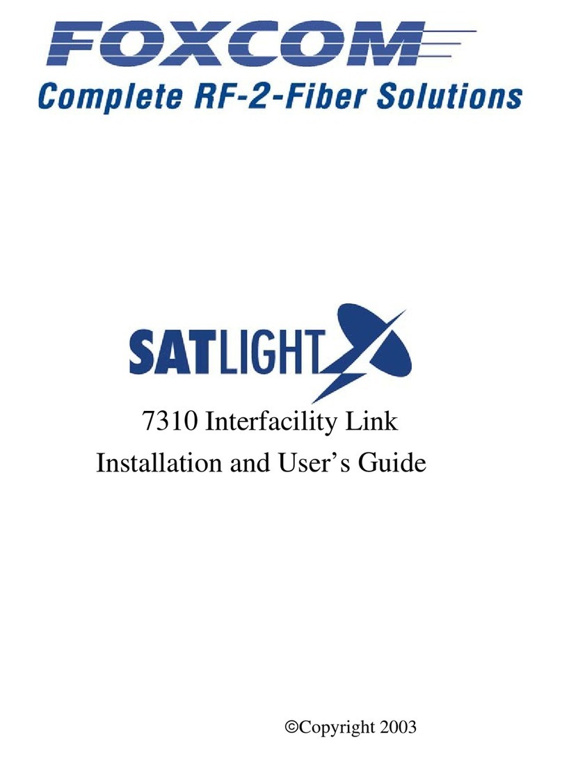 Foxcom Satlight 7310 Installation and user guide