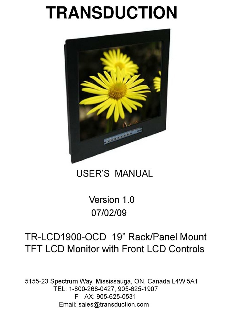 Transduction TR-LCD1900-OCD User manual