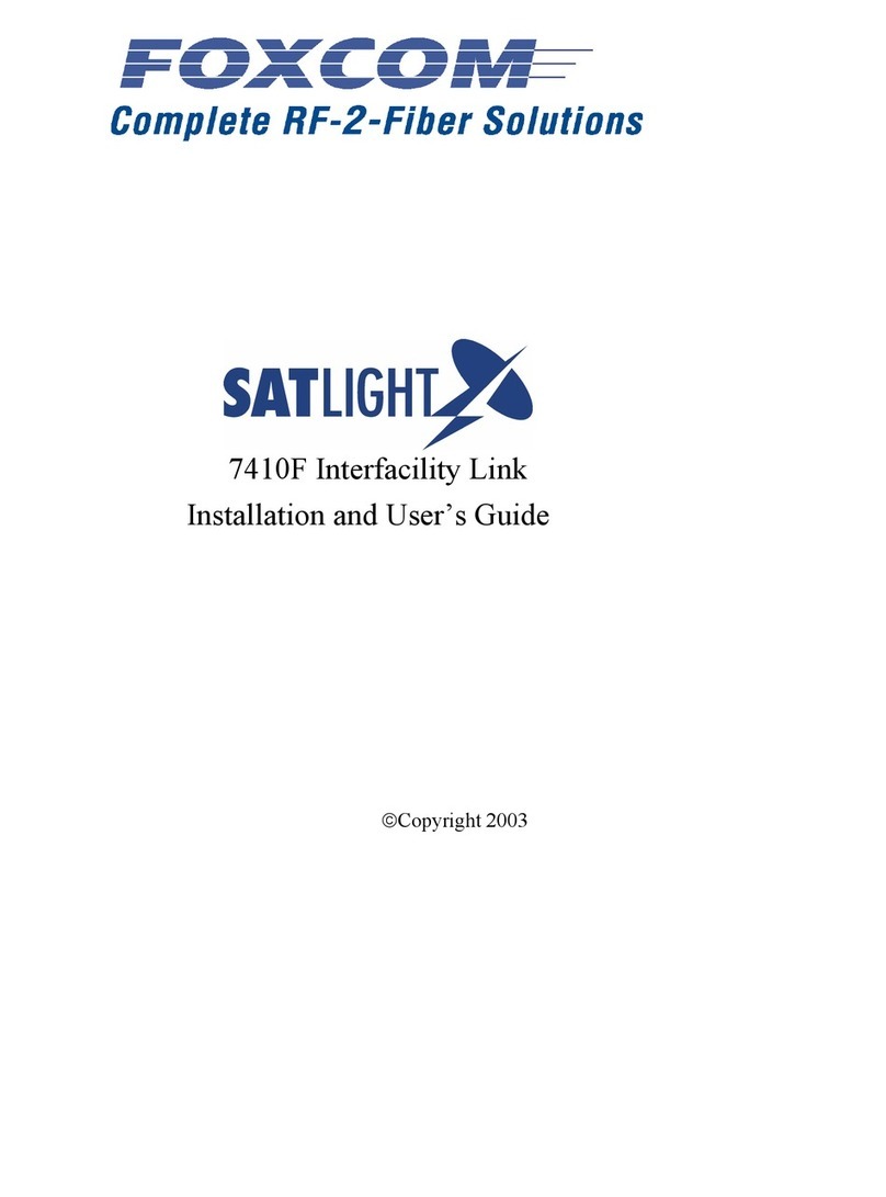 Foxcom Sat-Light 7410F Installation and user guide