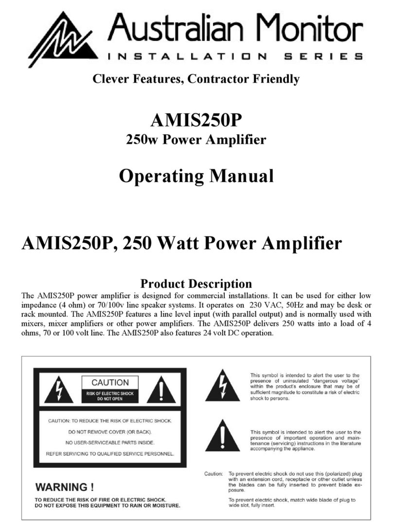 AUSTRALIAN MONITOR AMIS250P User manual