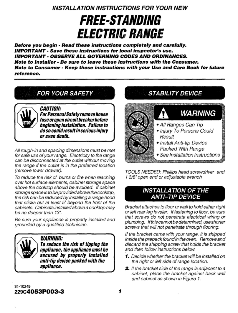 Kenmore 91195876891 installation instructions