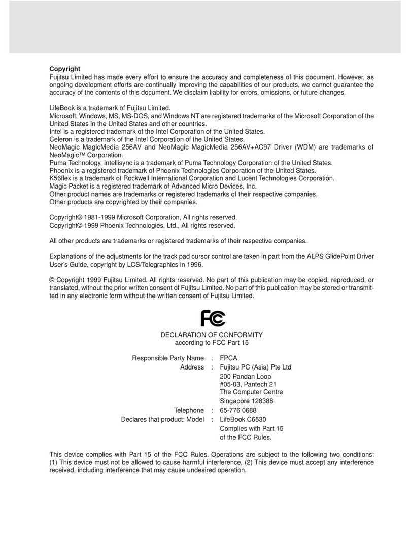 Fujitsu LifeBook C6530 User manual