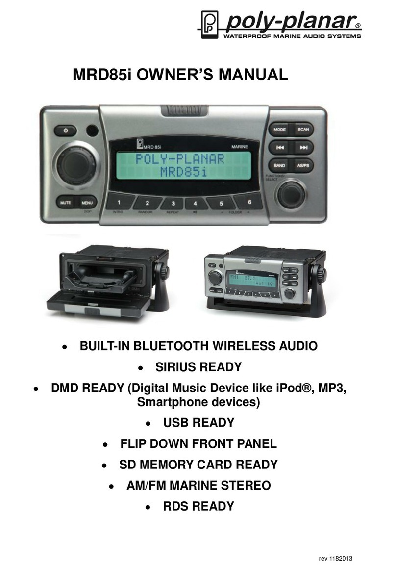 poly-planar MRD85i owner's manual