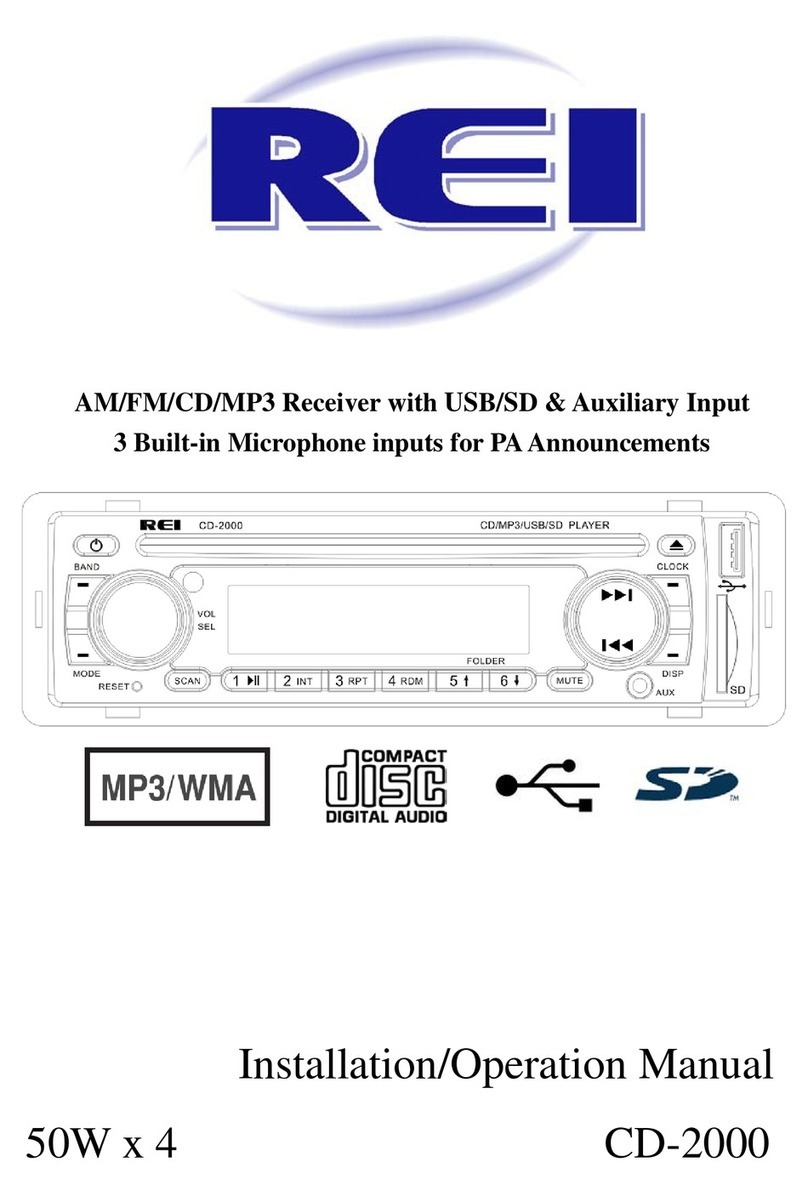 REI CD-2000 Installation & operation manual