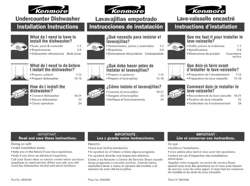 Kenmore 66514353301 installation instructions