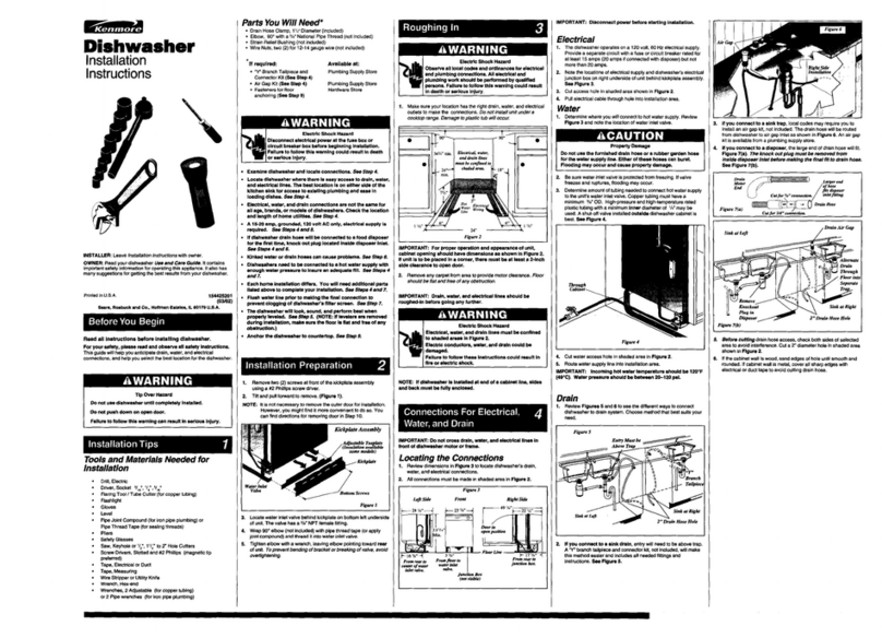 Kenmore 58716073200 installation instructions