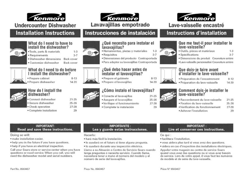 Kenmore 66516552202 installation instructions