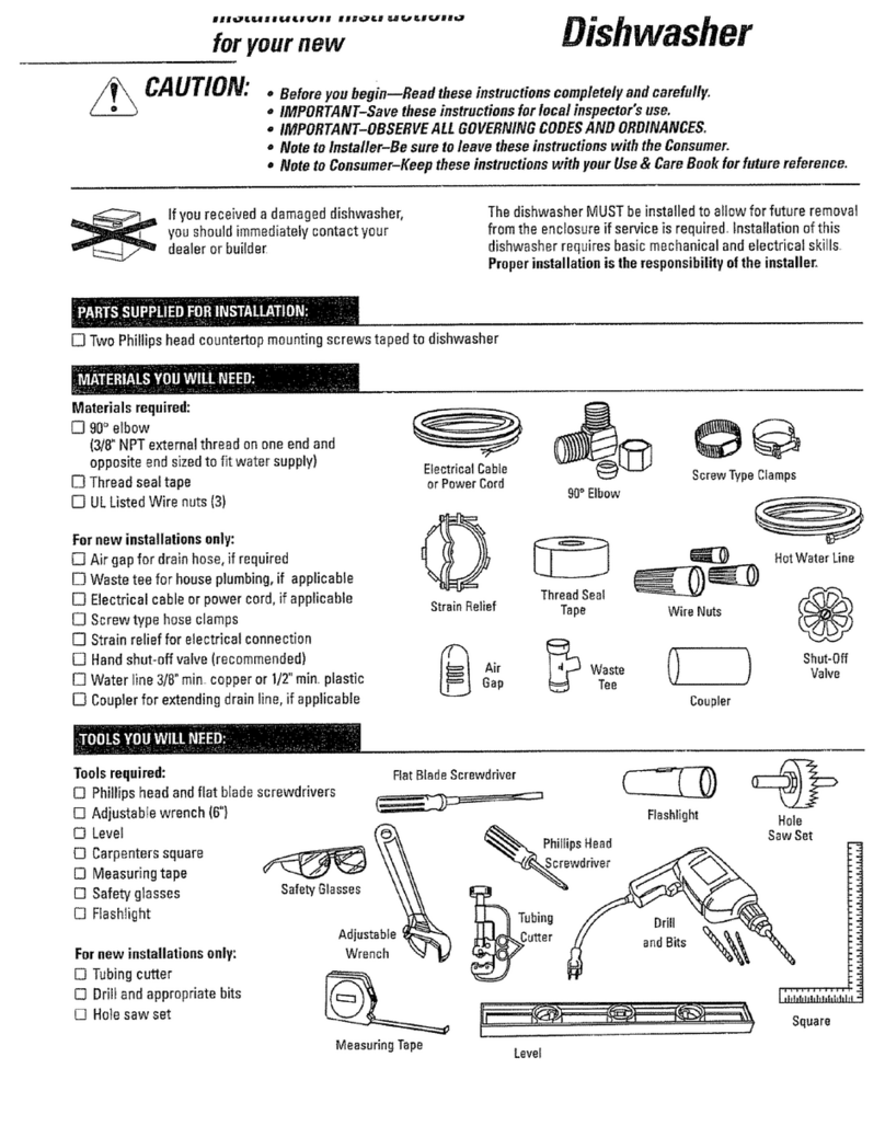Kenmore 36314071793 installation instructions