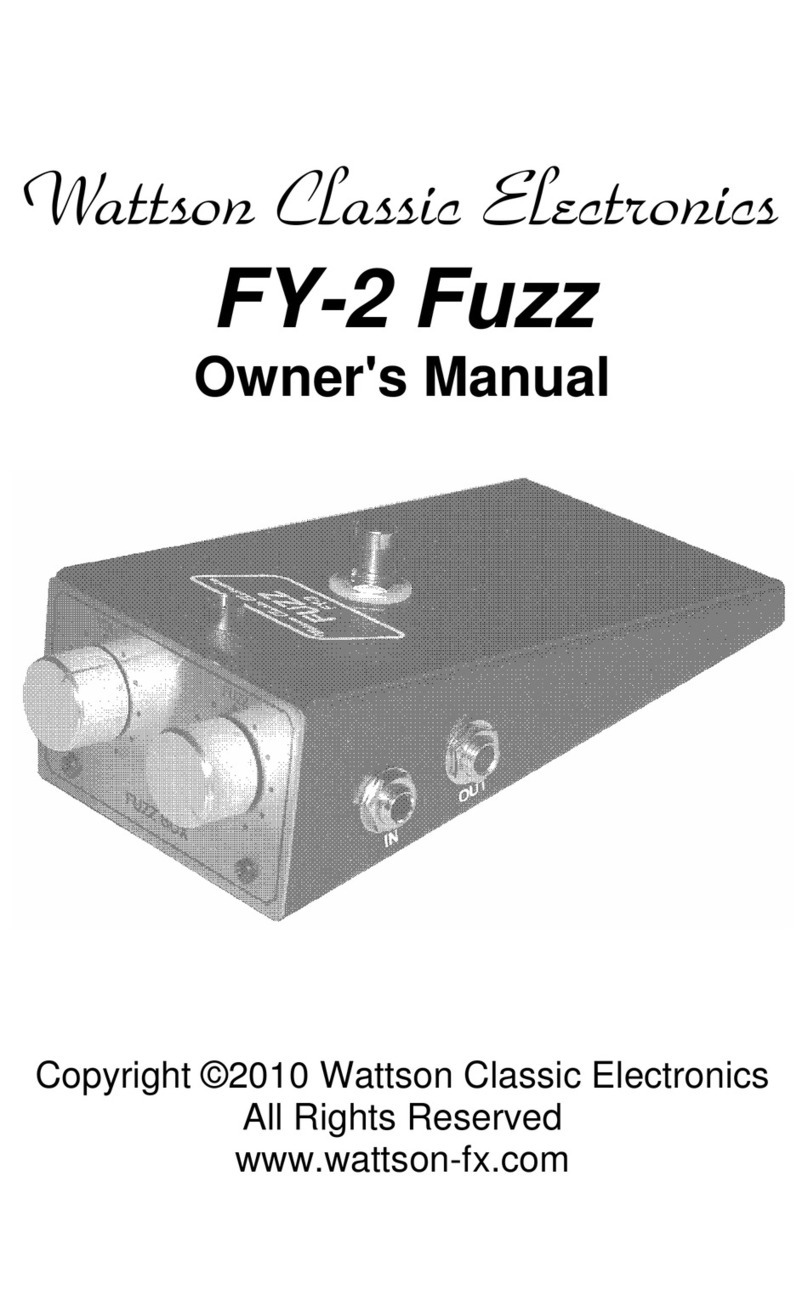 Wattson Classic Electronics FY-2 Fuzz owner's manual