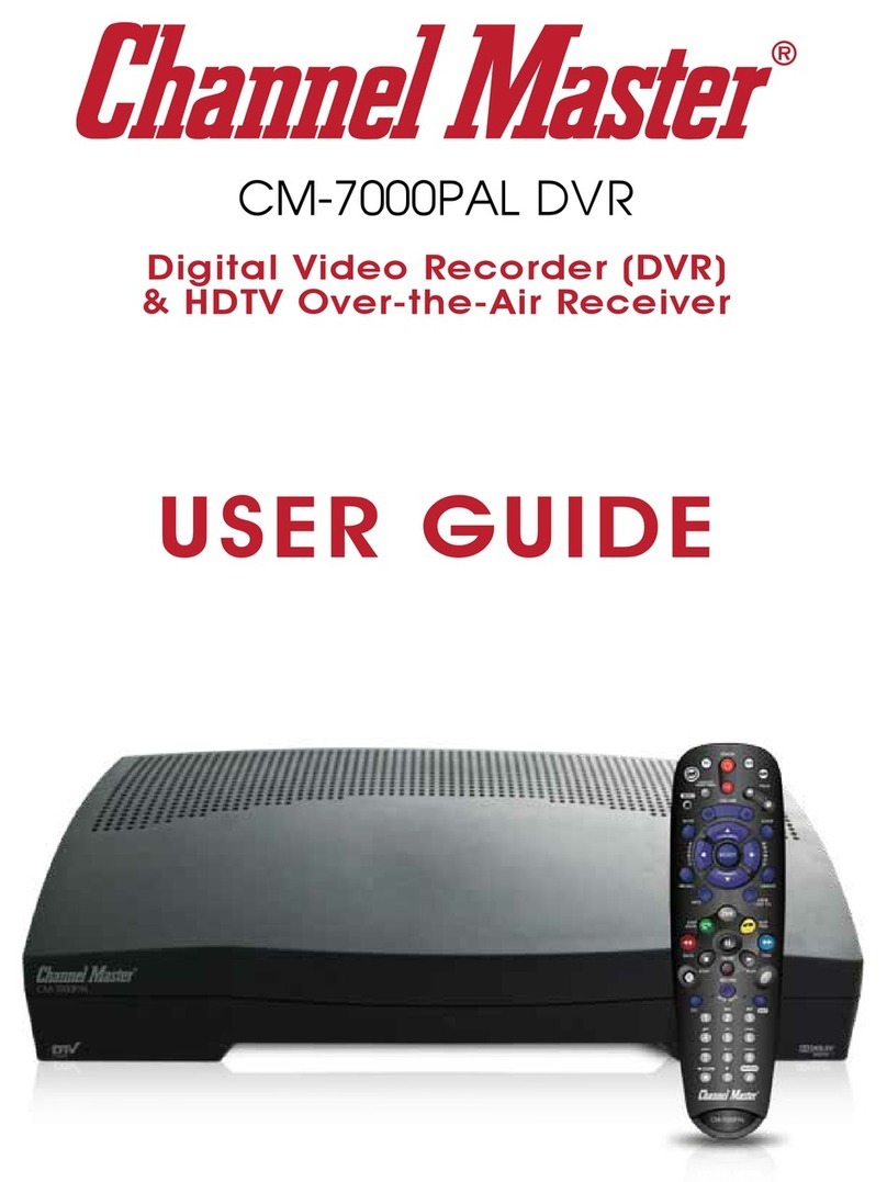 Channel Master CM-7000PAL DVR user guide Channel Master CM-7000PAL DVR user guide