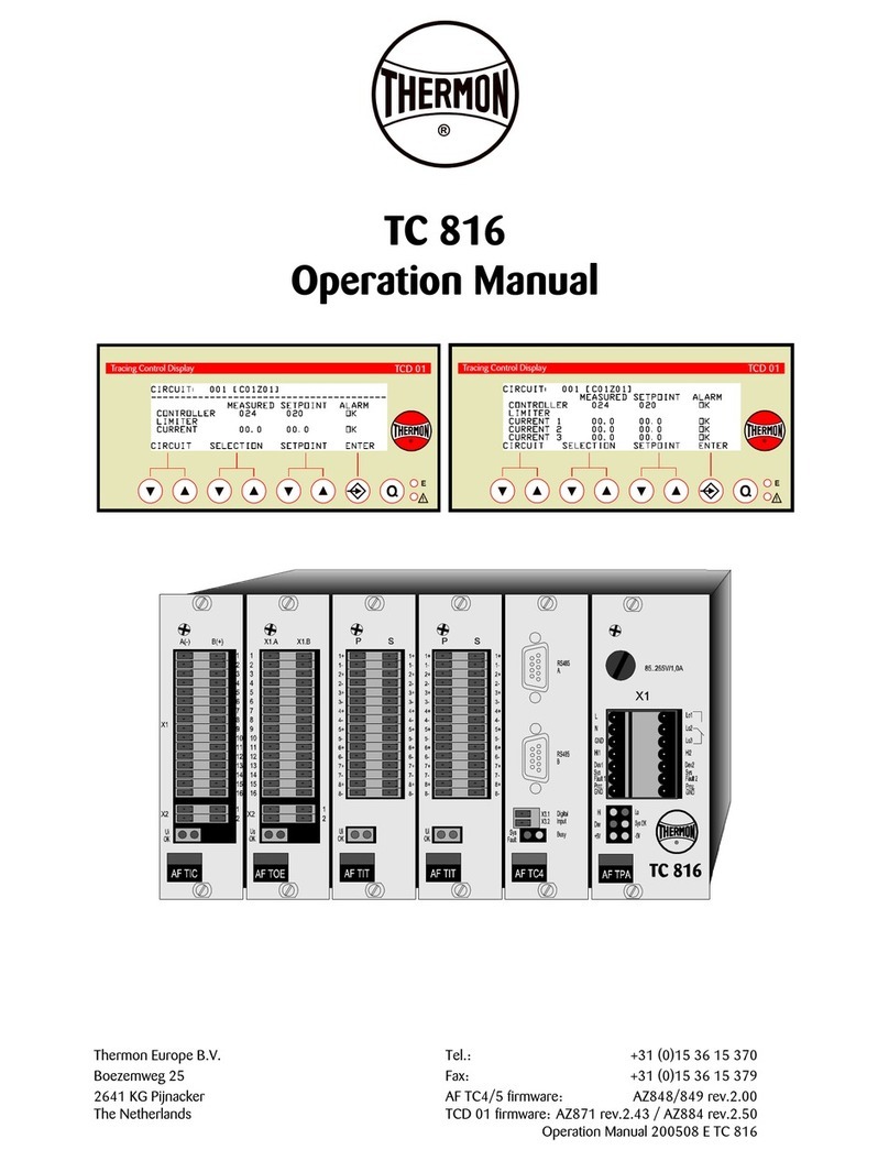 Thermon TC 816 Operation manual