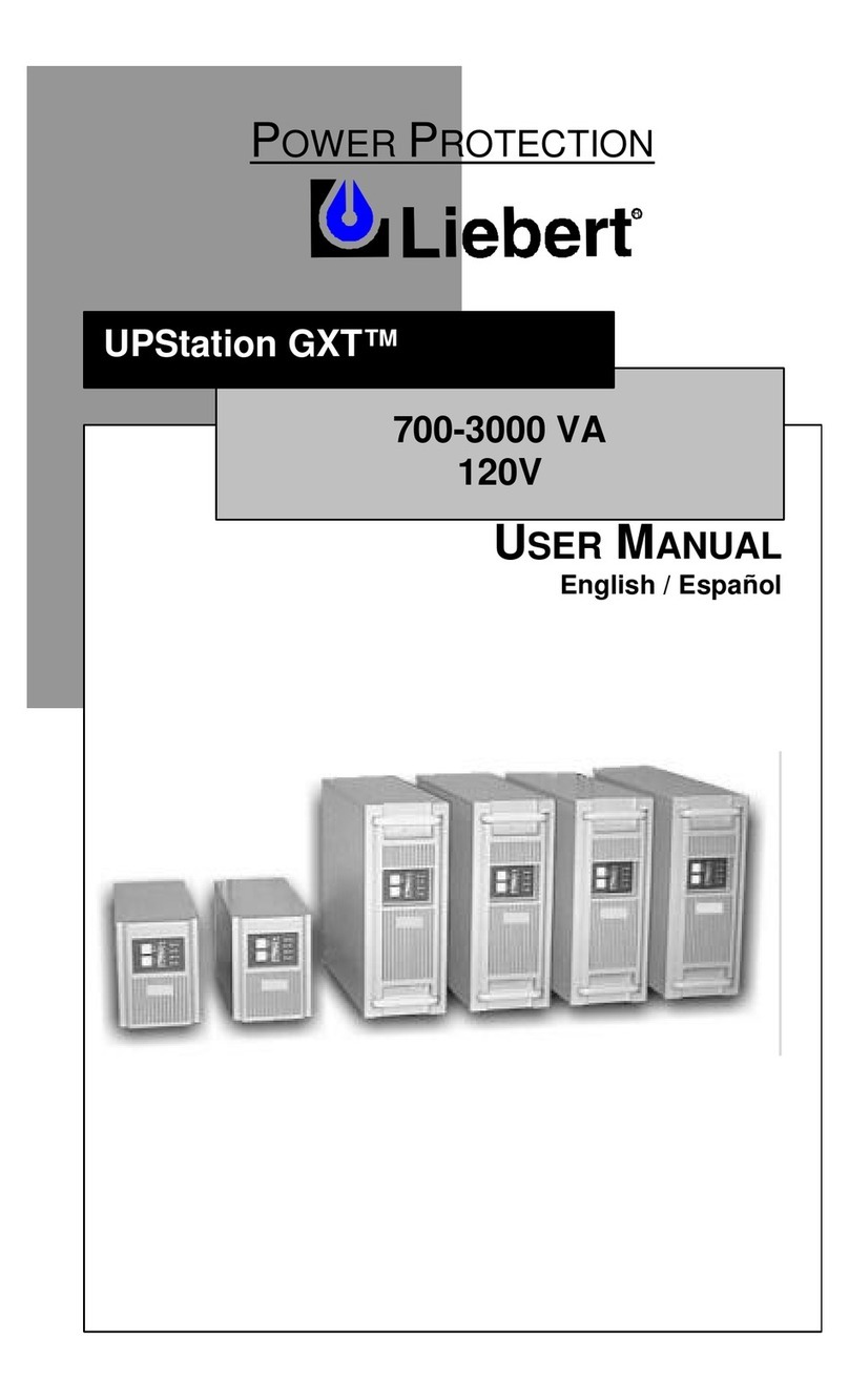 Liebert UPStation GXT user manual Liebert UPStation GXT user manual