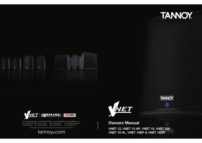 Tannoy VNET 12 owner's manual