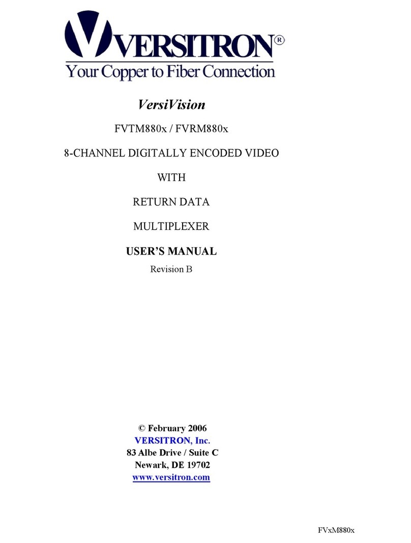 Versitron VersiVision FVTM880x user manual