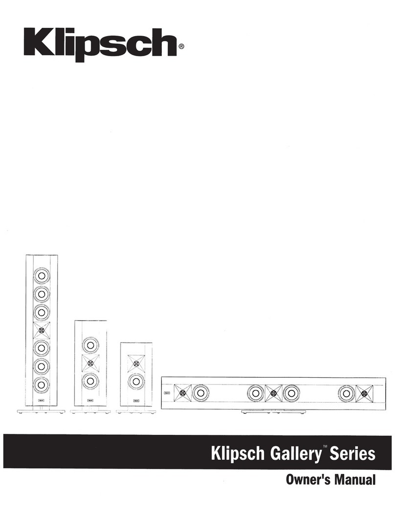 Klipsch G-12 owner's manual