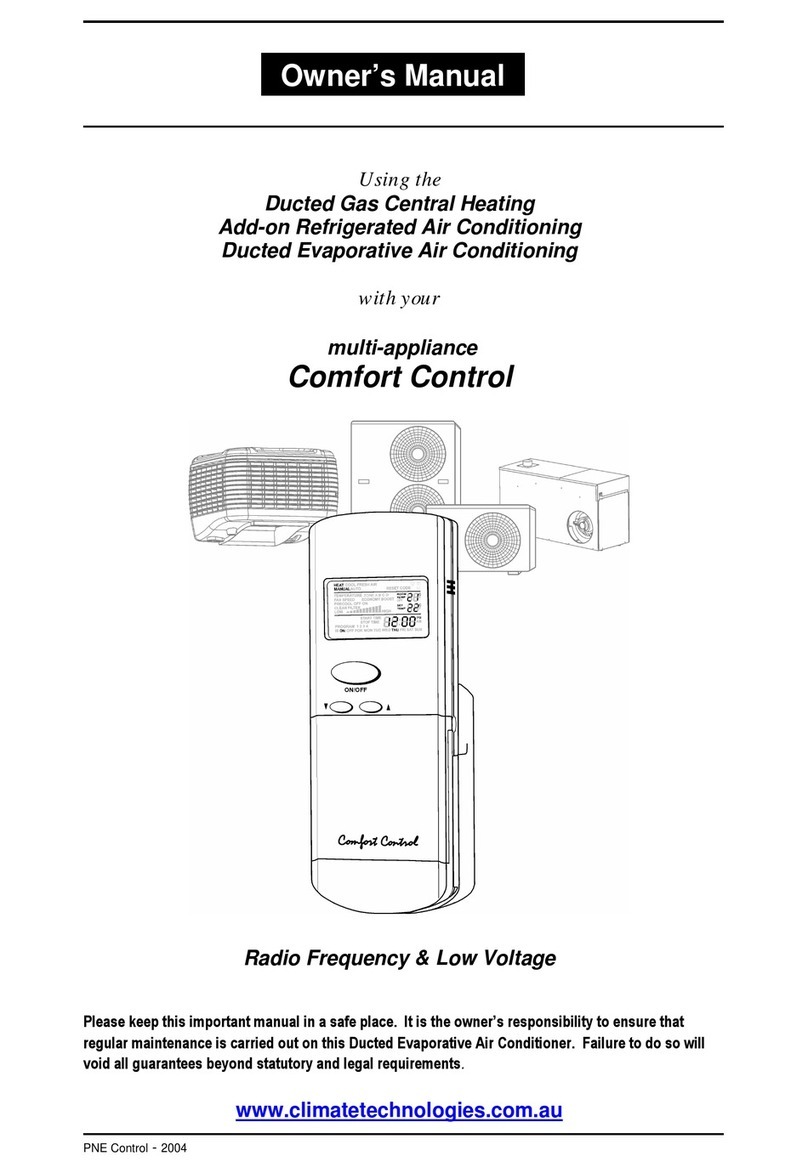 Climate Technologies multi-appliance Comfort Control owner's manual