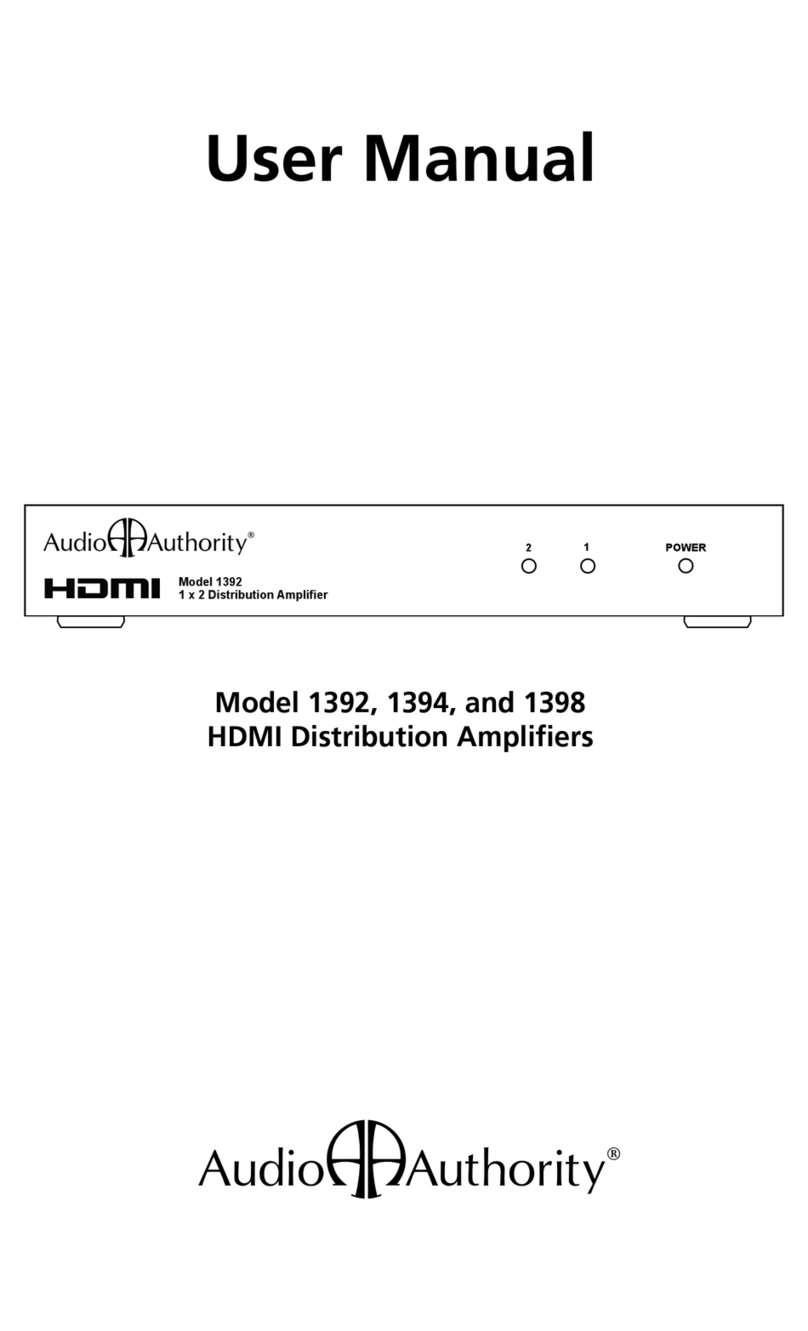 Audio Authority 1392 User manual