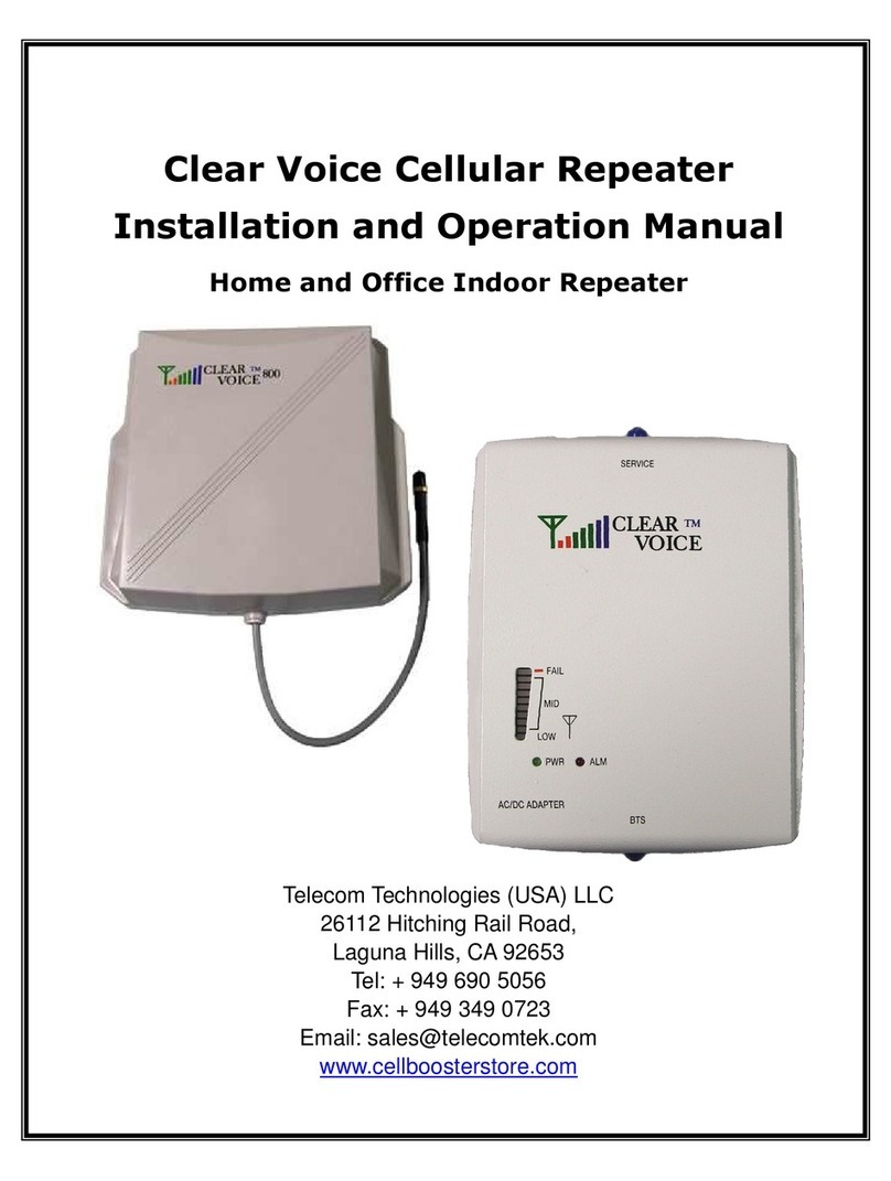 Telecom Cellular Repeater Installation and operation manual