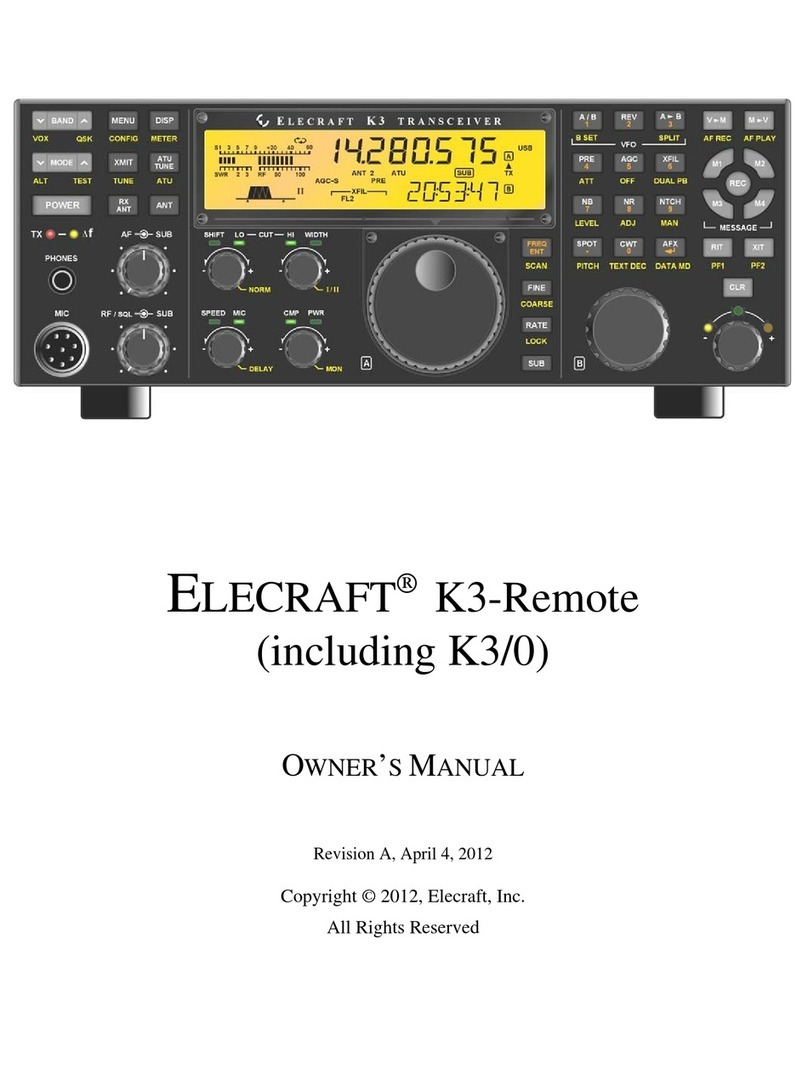 ELECRAFT K3-Remote owner's manual