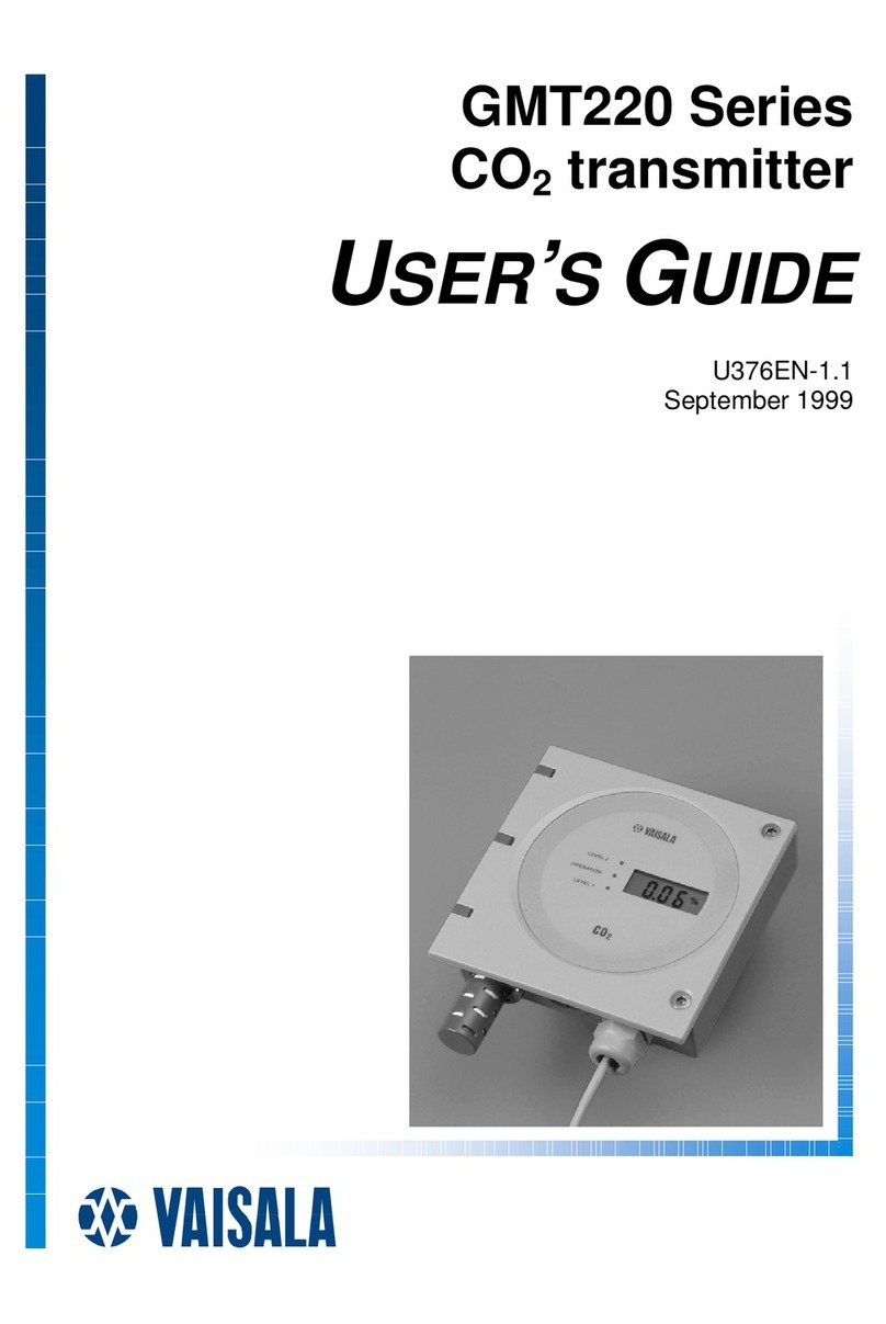 Vaisala CARBOCAP GMT220 SERIES User manual