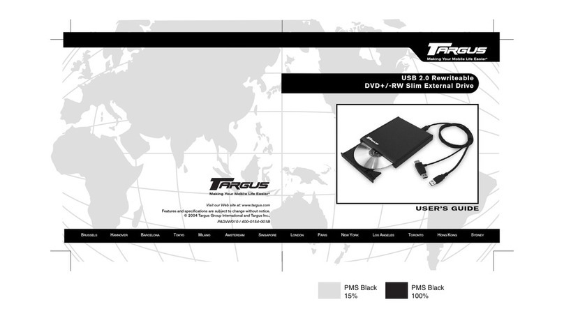 Targus DVD+/-RW Slim External Drive User manual