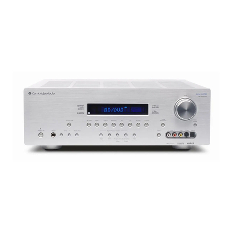 Cambridge Audio azur 650R User manual Cambridge Audio azur 650R User manual