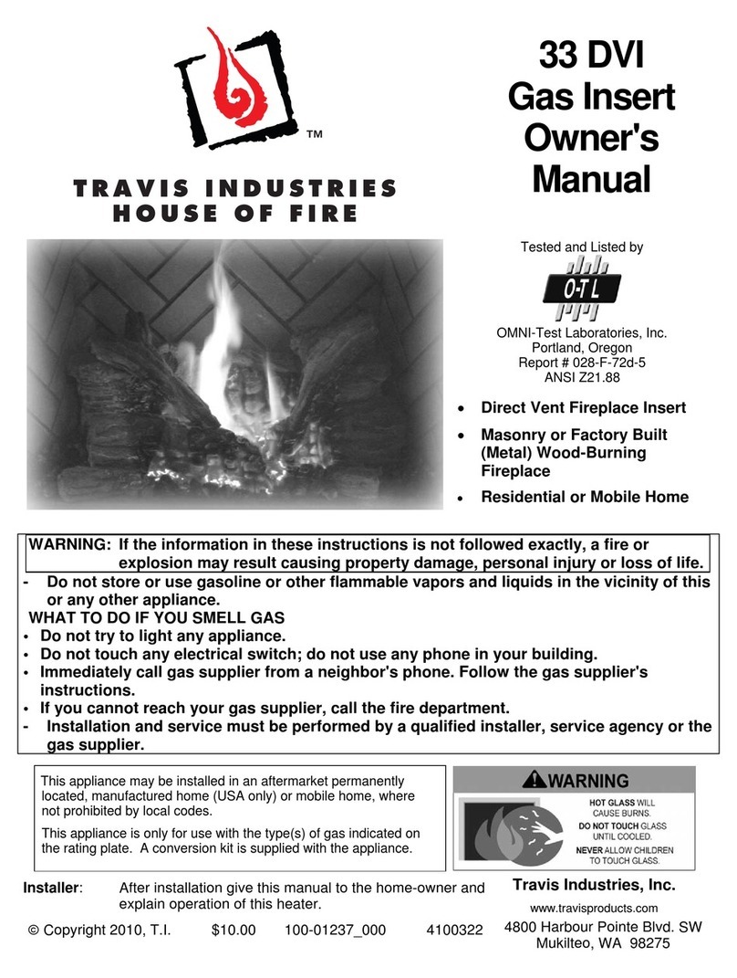 Travis Industries 33 DVI User manual Travis Industries 33 DVI User manual