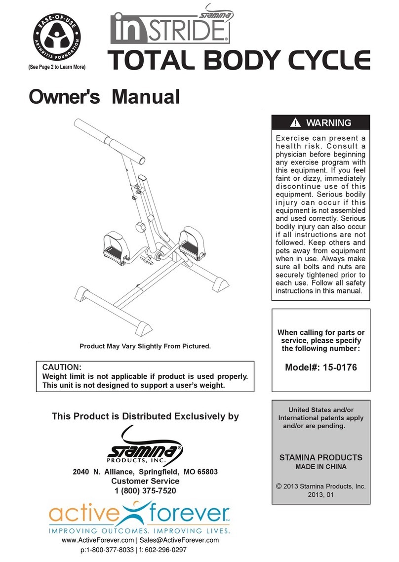 Stamina Total Body Cycle owner's manual