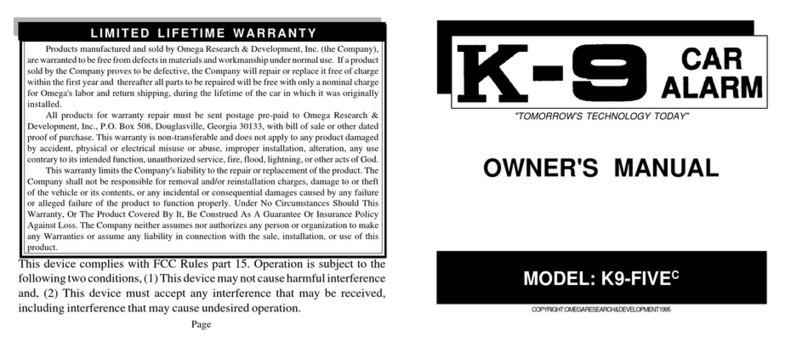 Omega Research & Development K9-FIVEc owner's manual Omega Research & Development K9-FIVEc owner's manual