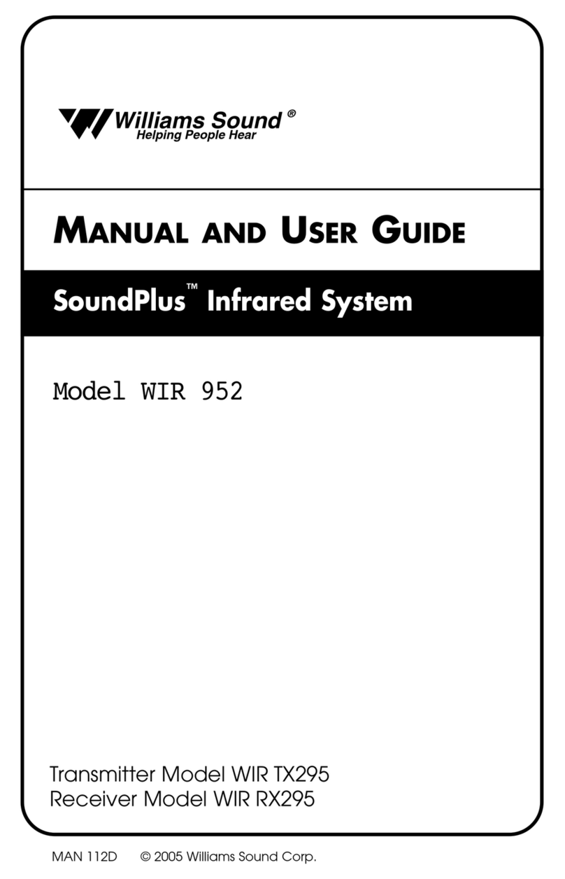 Williams Sound SoundPlus WIR 952 Manual and user guide