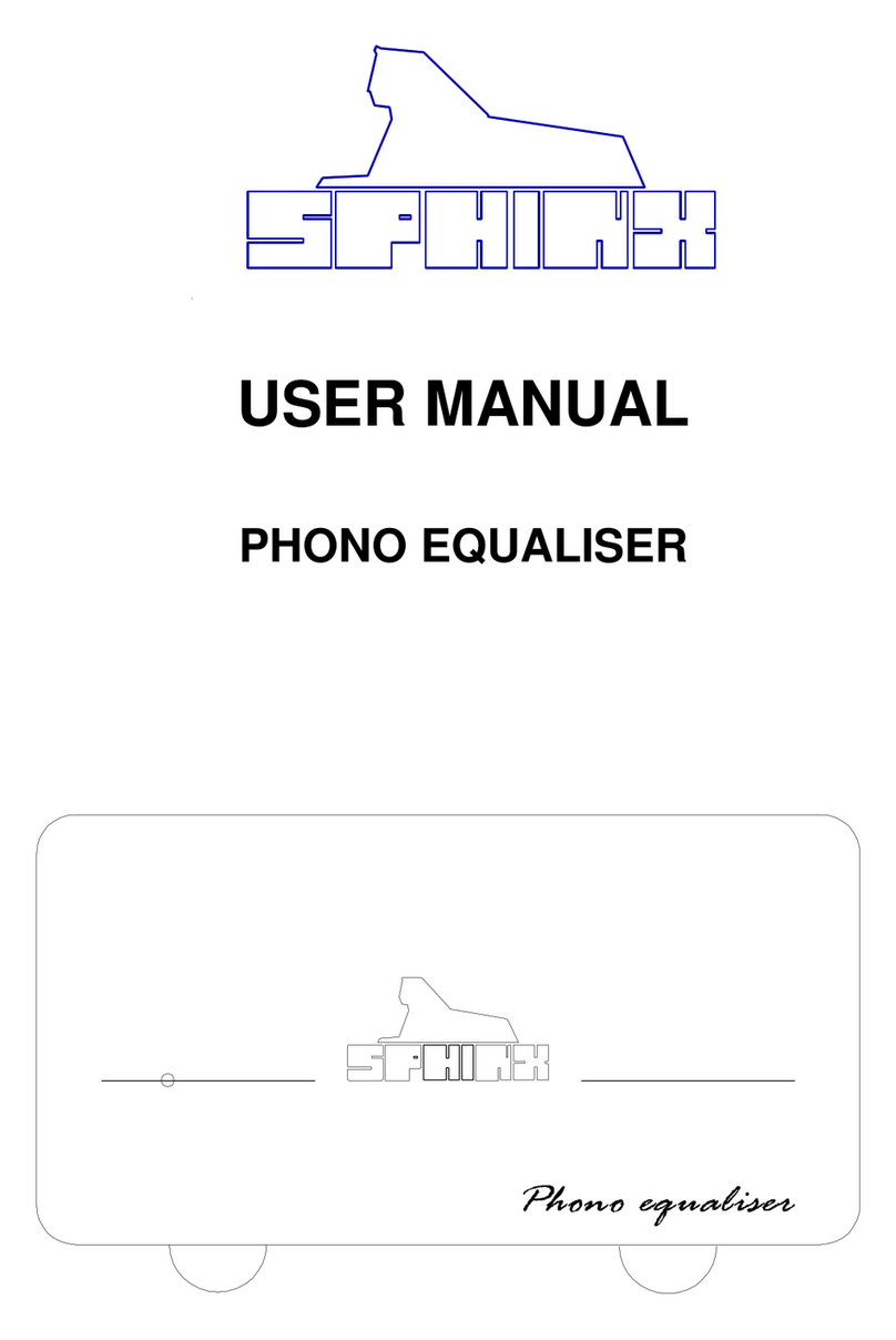 SPHINX PHONO EQUALISER User manual