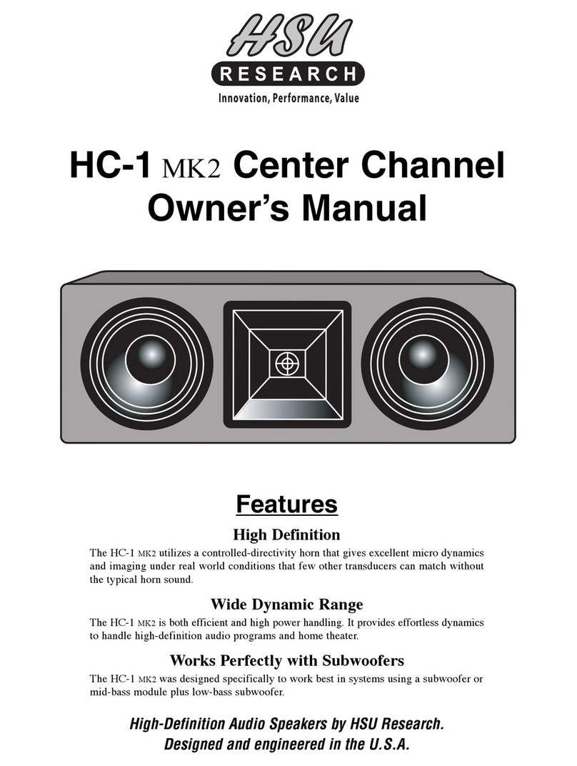 HSU HC-1 MK2 owner's manual