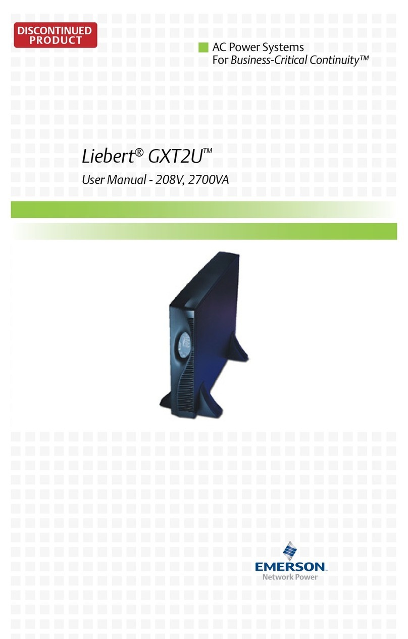 Liebert UPStation GXT 2U user manual