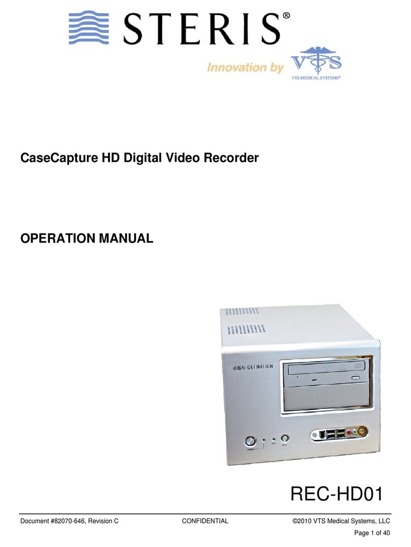 Steris CaseCapture REC-HD01 Operation manual
