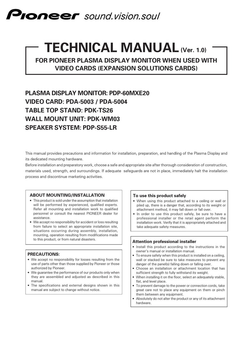 Pioneer PDP-60MXE20 User manual