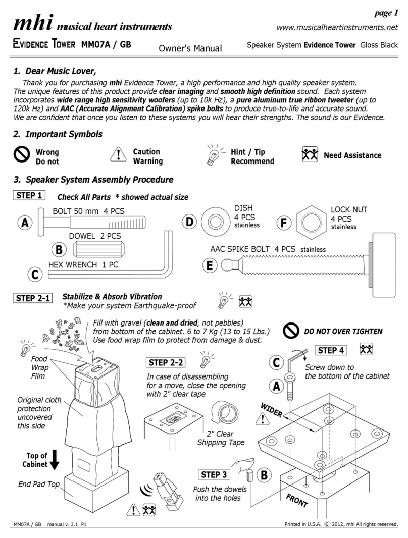Musical Heart Instruments Evidence Tower MM07A owner's manual