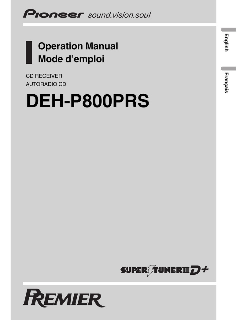 Pioneer Super Tuner IIID+ DEH-P800PRS User manual