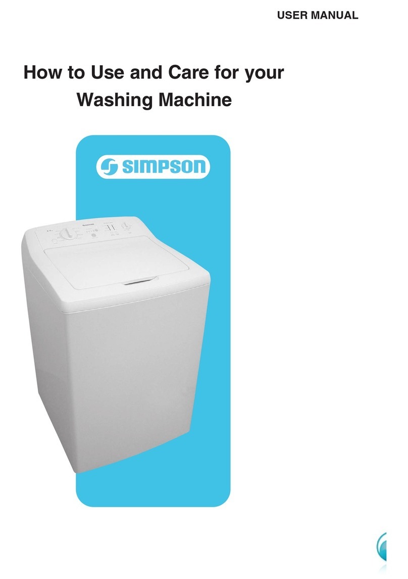 Simpson Washing Machine user manual