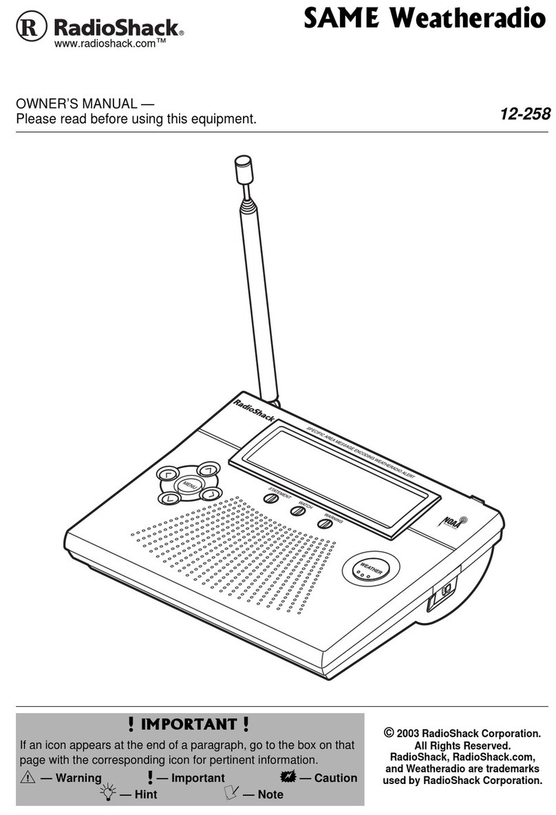 Radio Shack SAME WEATHERADIO User manual