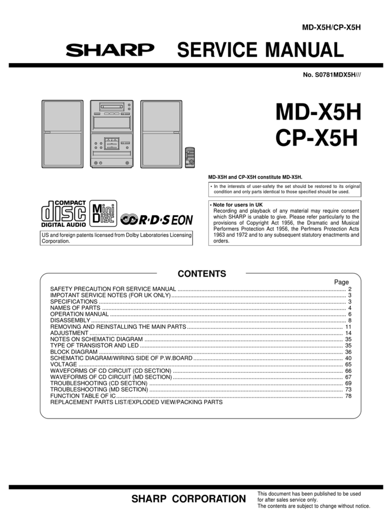 Sharp MD-X5H User manual Sharp MD-X5H User manual