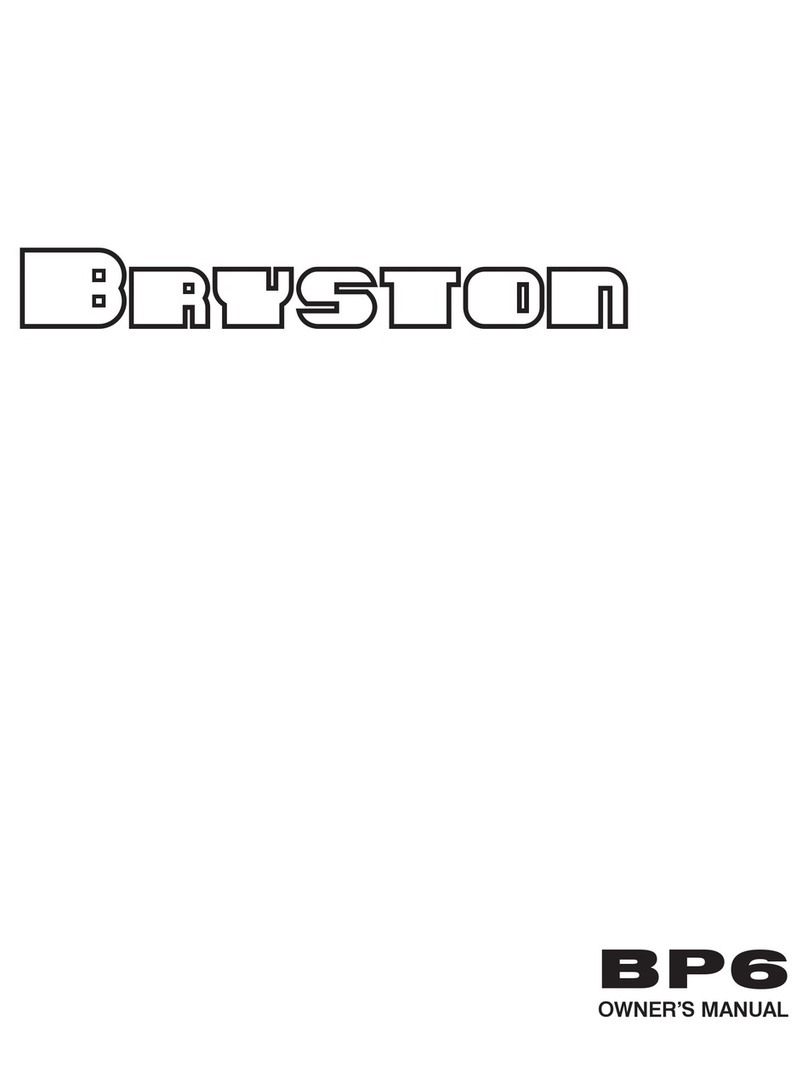 Bryston BP 6 User manual