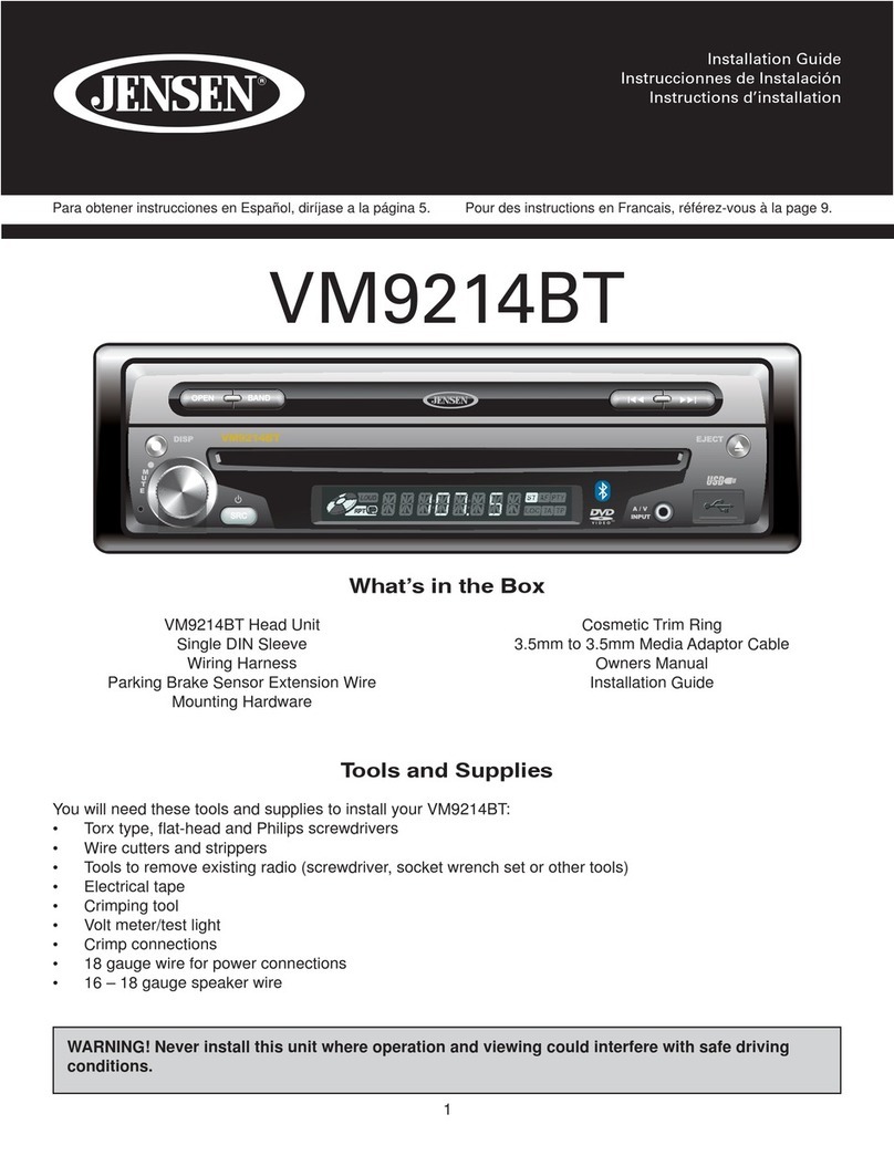 Jensen VM9214BT User manual