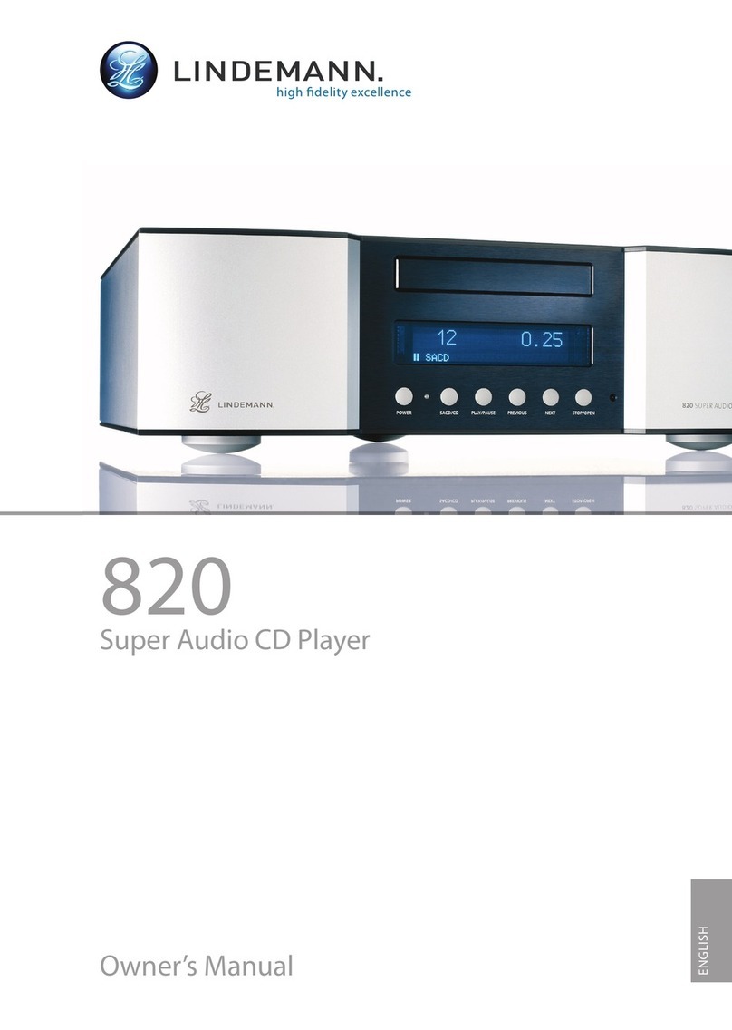 Lindemann 820 owner's manual