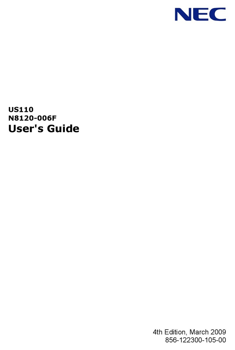 NEC US110 User manual