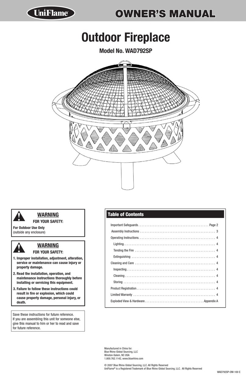 Uniflame WAD506AS User manual