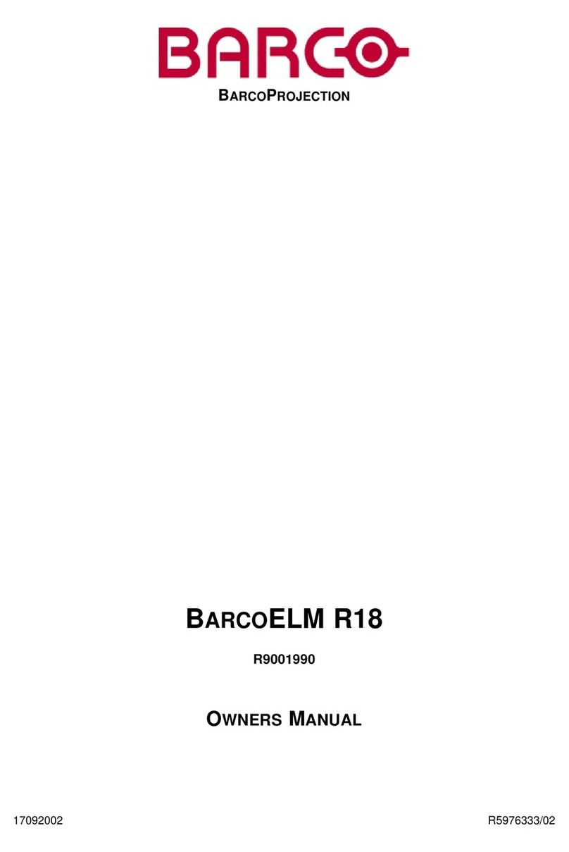 Barco BARCOELM R18 User manual