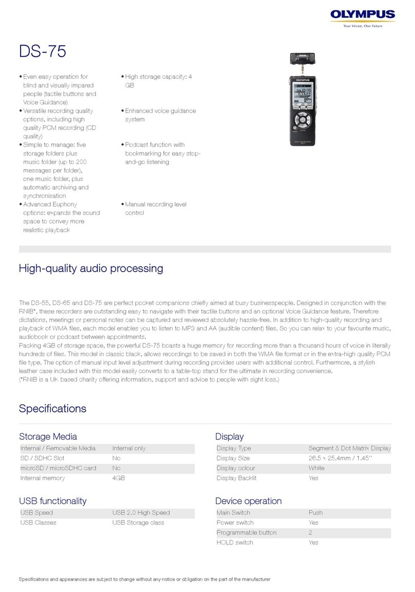 Olympus DS-75 User manual