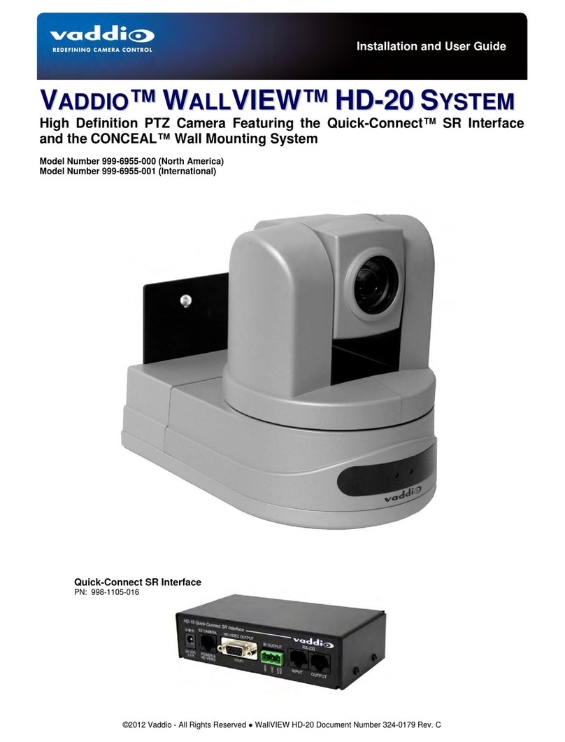 VADDIO WALLVIEW DVI/HDMI HD-20 Installation and user guide