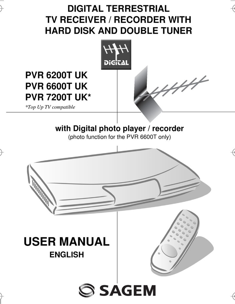 Sagem PVR 7200T UK User manual